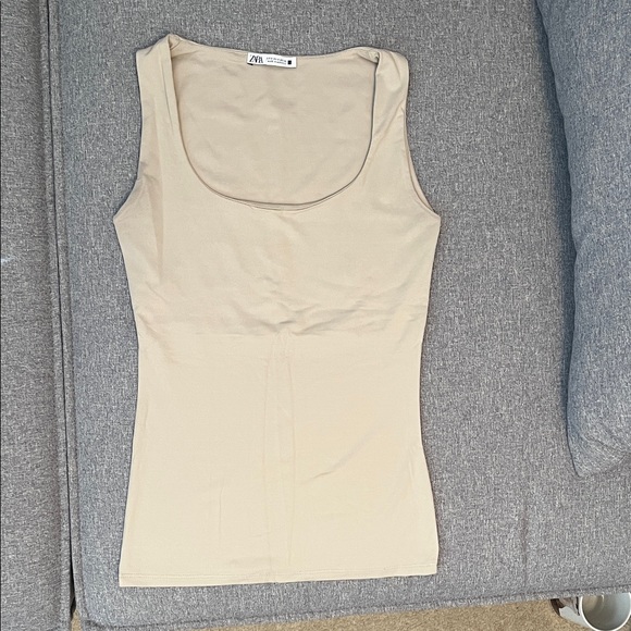 Zara Beige Tank Top - Picture 1 of 3